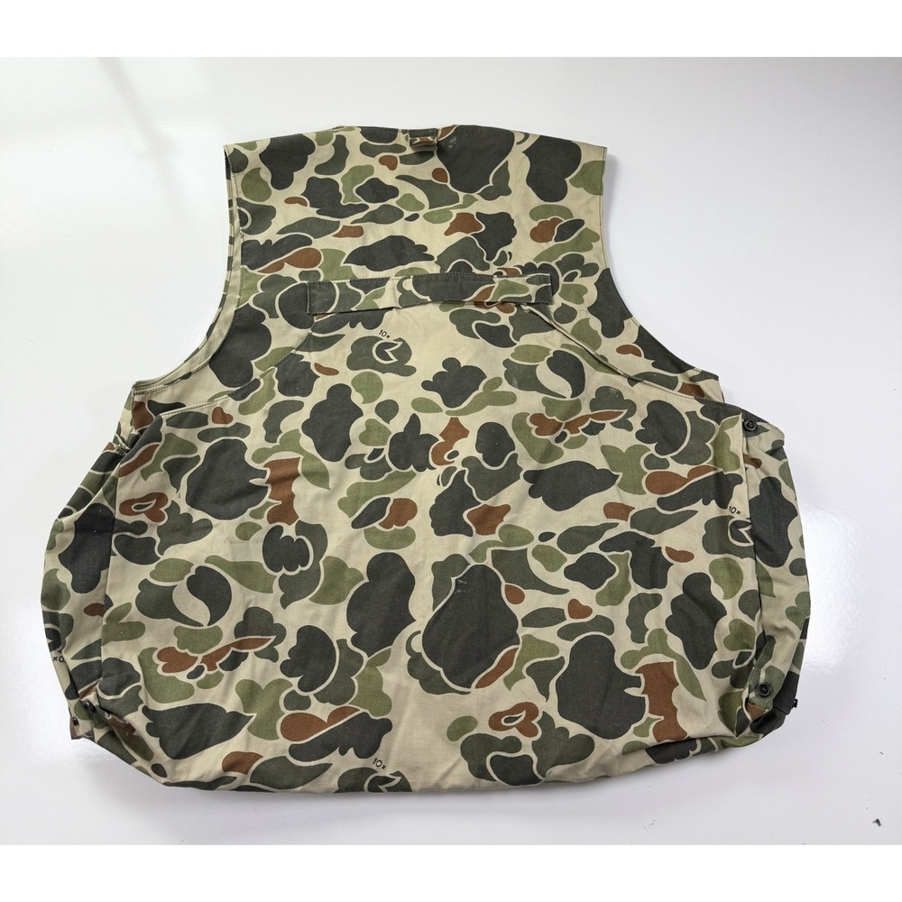 10X Camo Hunting Vest Mens Large 42-44 outdoor gear utility pockets Full Zip USA - Picture 2 of 10